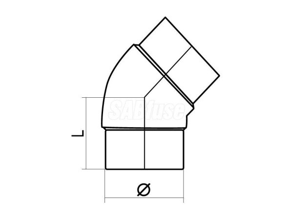 ОТВОД ЛИТОЙ 45° PE100 PN16 D40