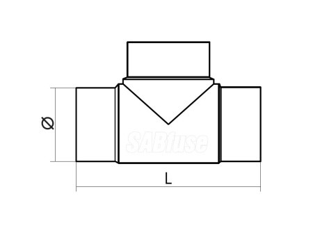 ТРОЙНИК ЛИТОЙ ДЛИННЫЙ 90° TEE PE100 PN10 D125